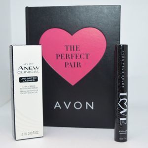 New Avon Limited Edition Book Perfect Pair Clinical Mascara & Brow Kit